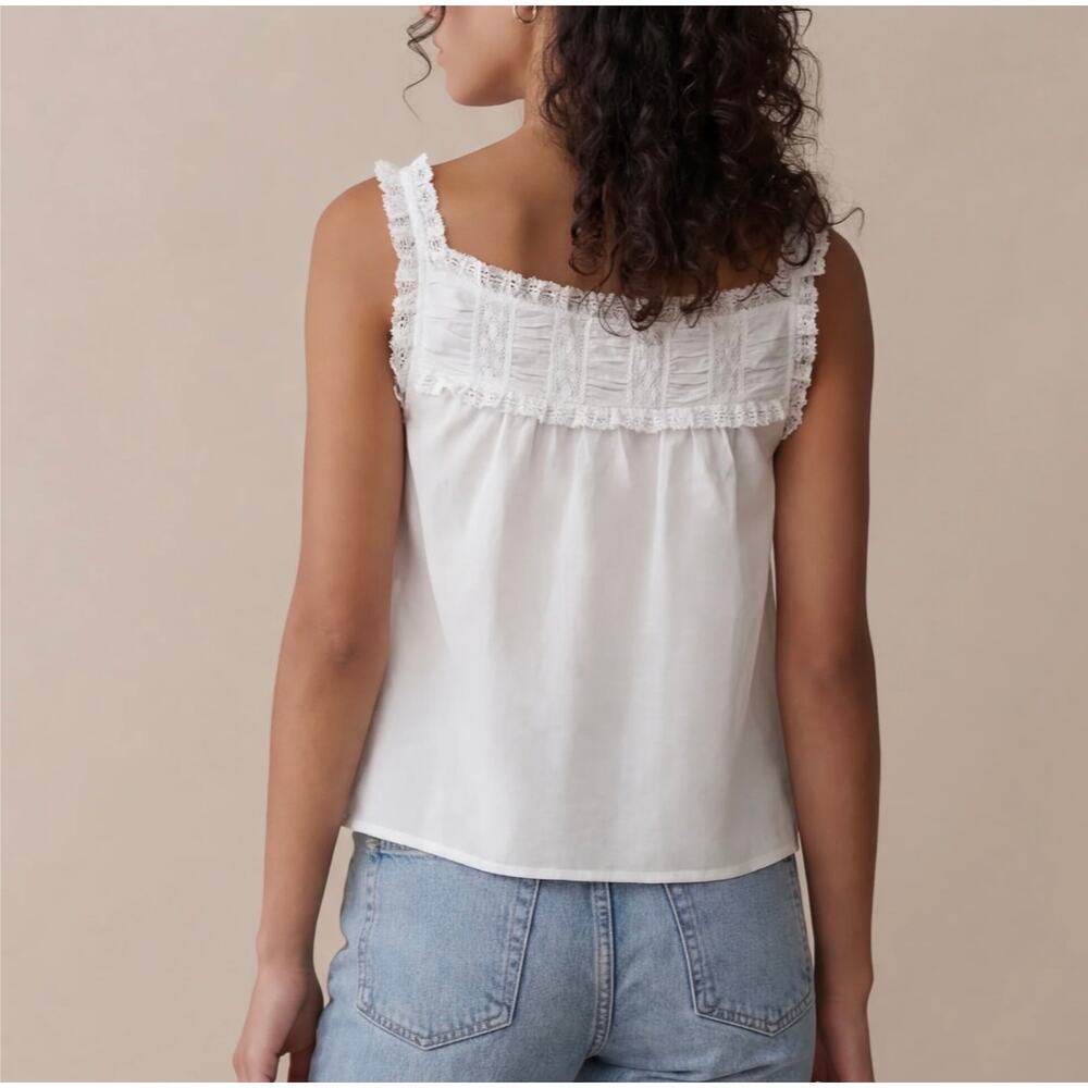 sorella Etienne Cotton Top white size 2 $172 - Picture 2 of 6